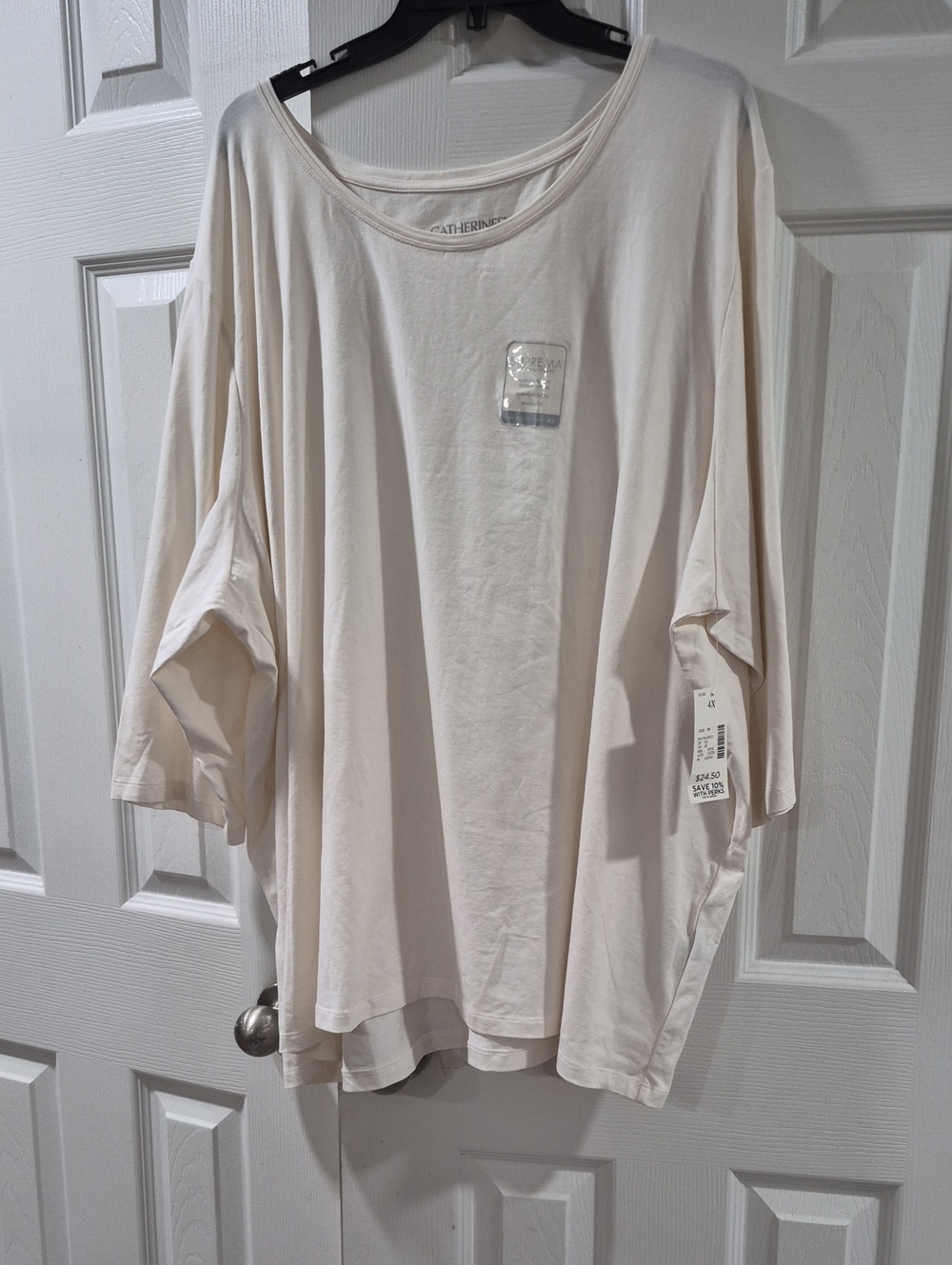Catherines Ivory Scoop Neck Tunic Top
